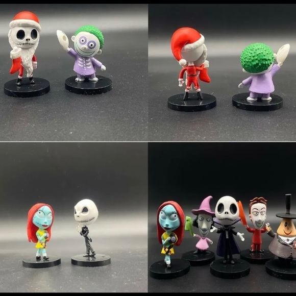 The Nightmare Before Christmas Action Figures 10 pieces new Jack Skellington - Picture 3 of 7